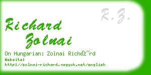 richard zolnai business card